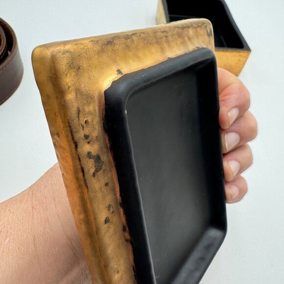 SASHA BRASTOFF  SIGNED MID CENTURY CERAMIC BOX ART Trinket - Picture 5 of 14